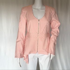 Nanette Lepore "Grand Hotel" gingham  jacket.